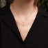 Hai - Hebrew Alef-Bet letter diamond Necklace - H letter